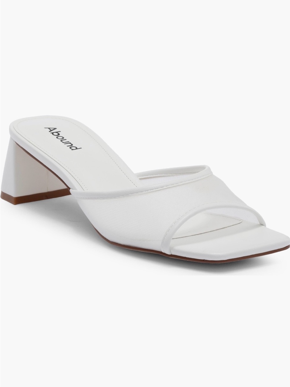 Abound White Mid Block Heel Sandal